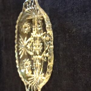 Vtg Anchor Hocking "Stars And Bars" Divided Relish Dish